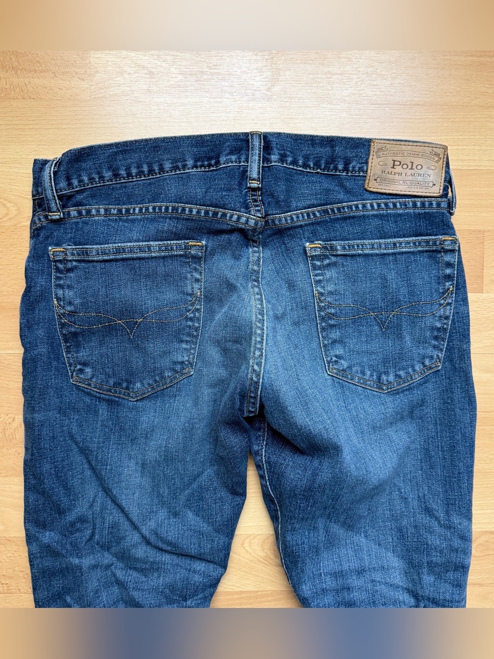 Polo Ralph Lauren Varick Slim Straight Dark Indigo Wash Jeans Mens Size 32x30